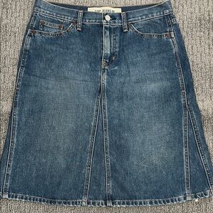 Vintage Y2K Blue Denim GAP JEANS SKIRT - Rivets, Knee Length